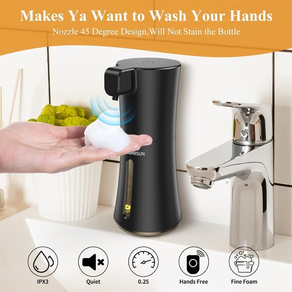 Soap Automatic Foam Touchless Auto Foaming Dispenser Black - Picture 3 of 6